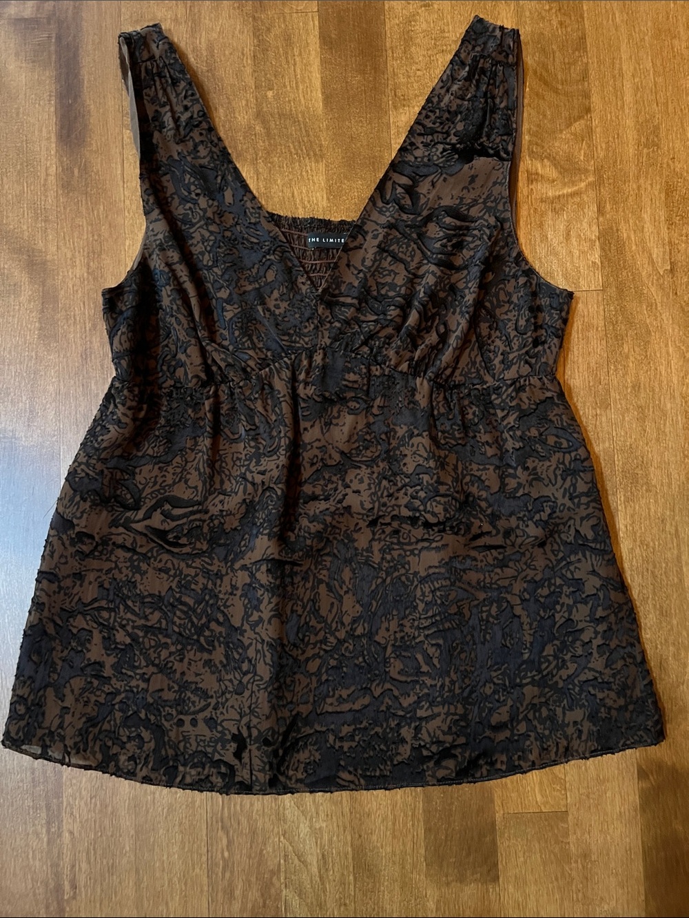 The Limited Brown and Black V-Neck Sleeveless Camisole